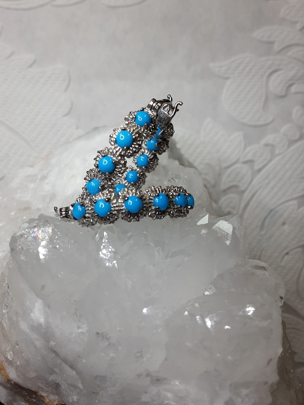 925 Sleeping Beauty Turquoise Hoop Earrings.